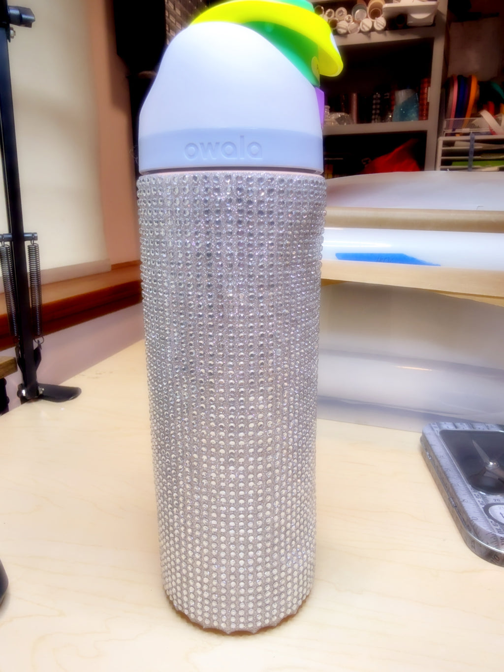 Handmade Rhinestone Tumbler Wrap | Sparkly Bling Wrap for 24 oz Owala Bottle | DIY Crystal Decal | Multiple Colors