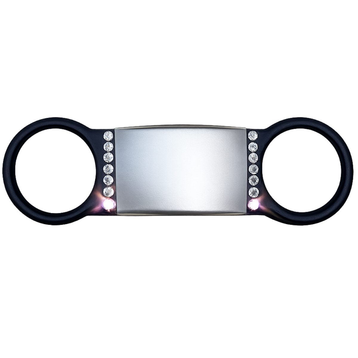 Customizable Silicone Pet ID Tag (Rhinestones Optional)/Custom Silicone Dog ID Tag | Fully Personalized Pet Tag | Add Any Text or Image | Silent Collar Tag