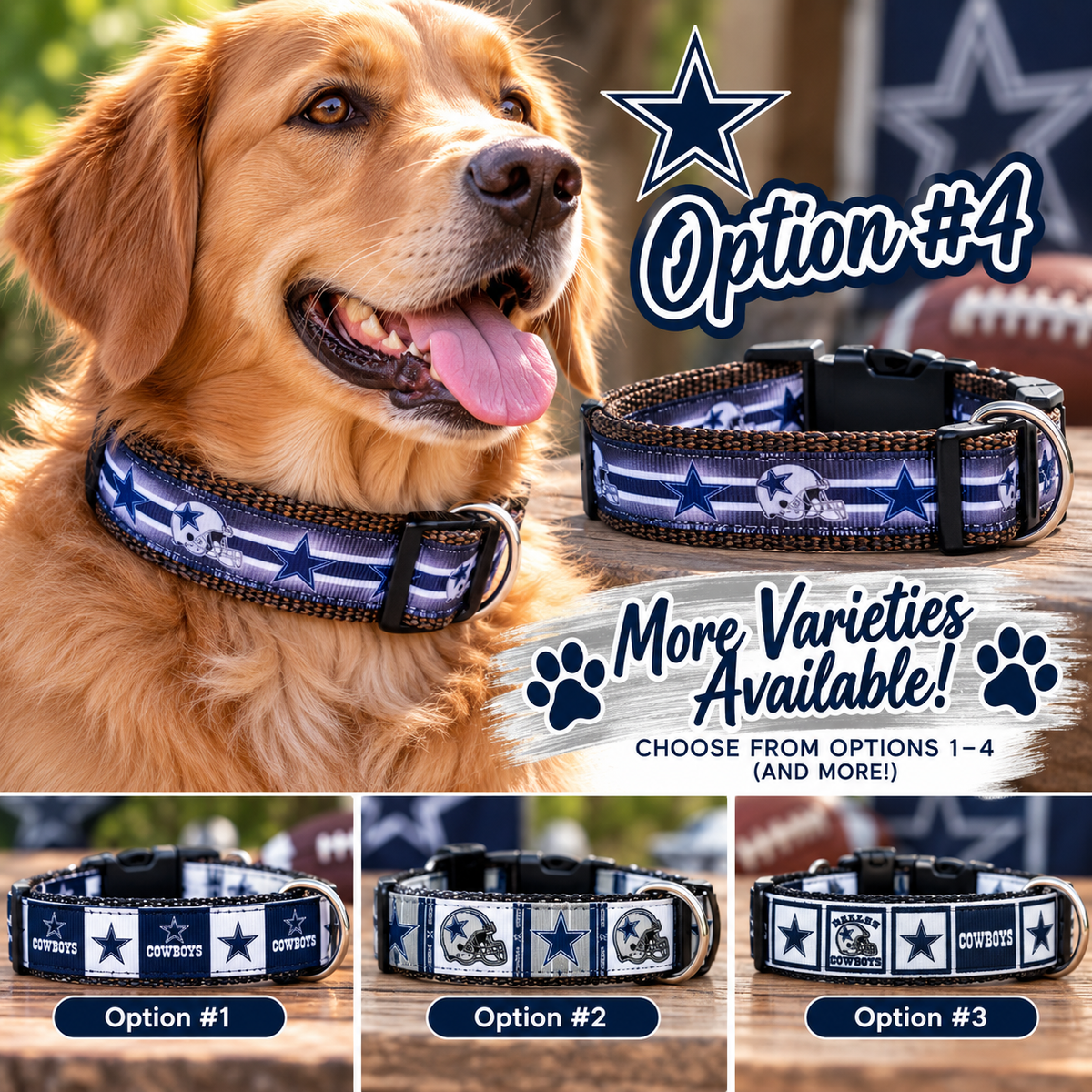 Dallas Cowboys Dog Collar