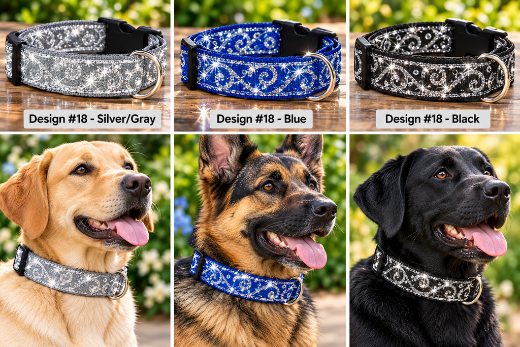 Custom Dog Collar | 1” Width | Unique Patterned Dog Collar | Small Medium Large Dogs | Nylon Webbing | Side Release Buckle | Handmade collar