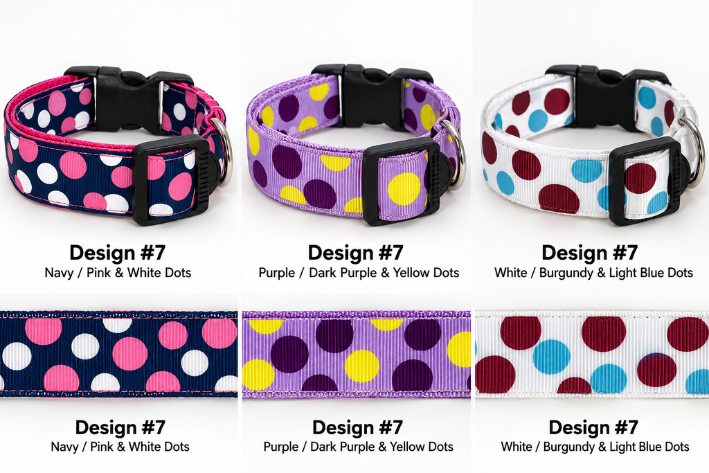 Custom Dog Collar | 1” Width | Unique Patterned Dog Collar | Small Medium Large Dogs | Nylon Webbing | Side Release Buckle | Handmade collar