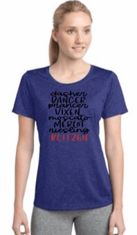 Funny Reindeer Wine List Shirt: Holiday Merlot Tee