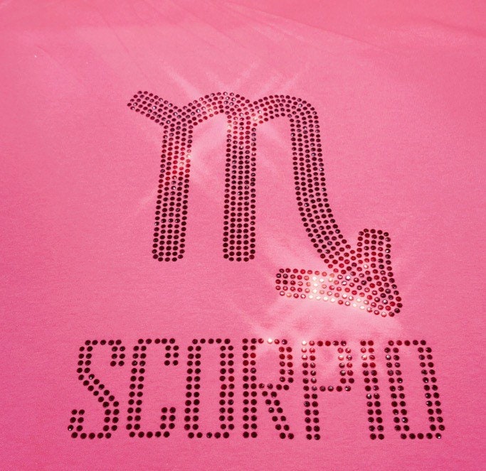 Rhinestone Scorpio Zodiac T-Shirt: Sassy Women's Bling Shirt