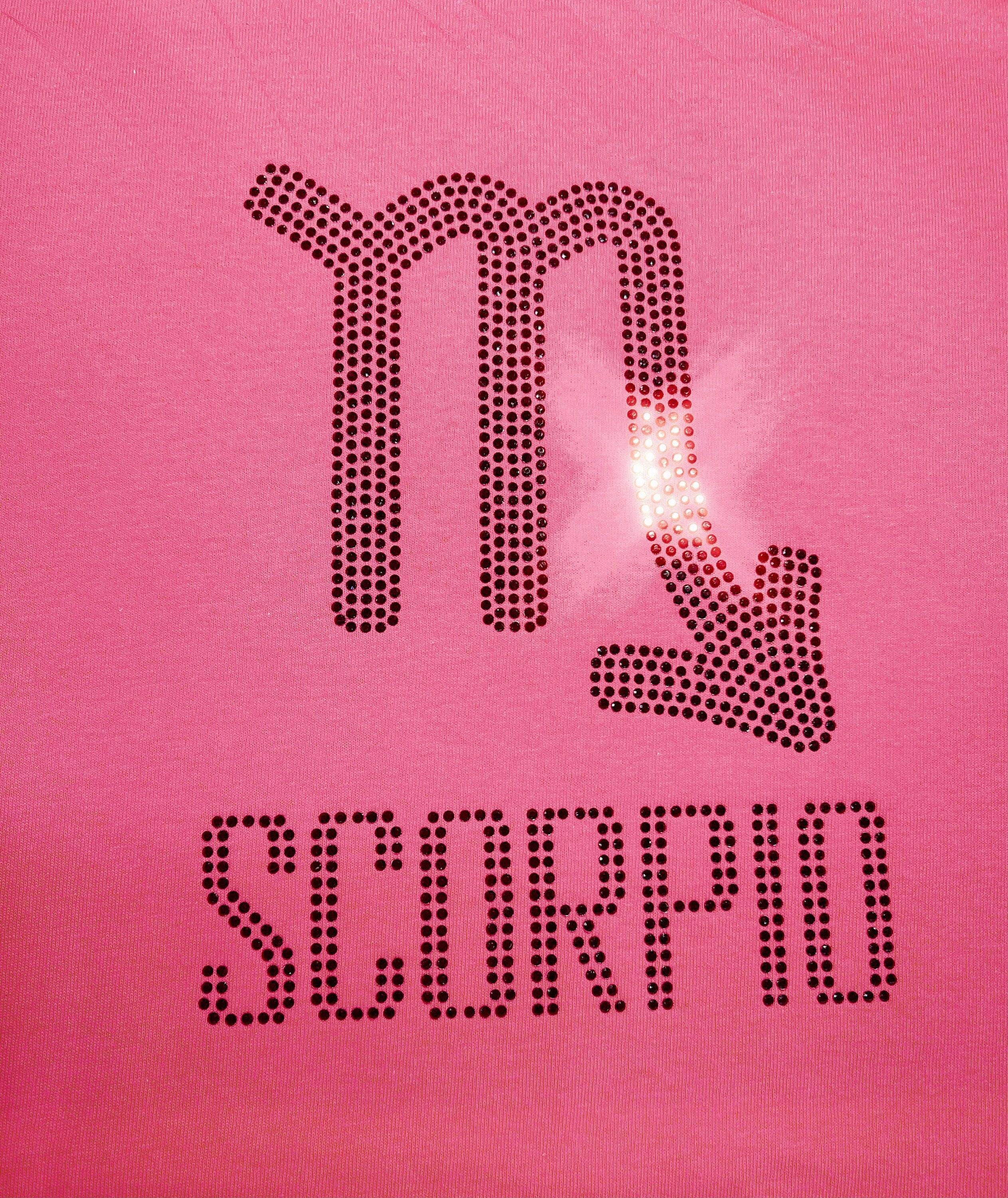 Rhinestone Scorpio Zodiac T-Shirt: Sassy Women's Bling Shirt