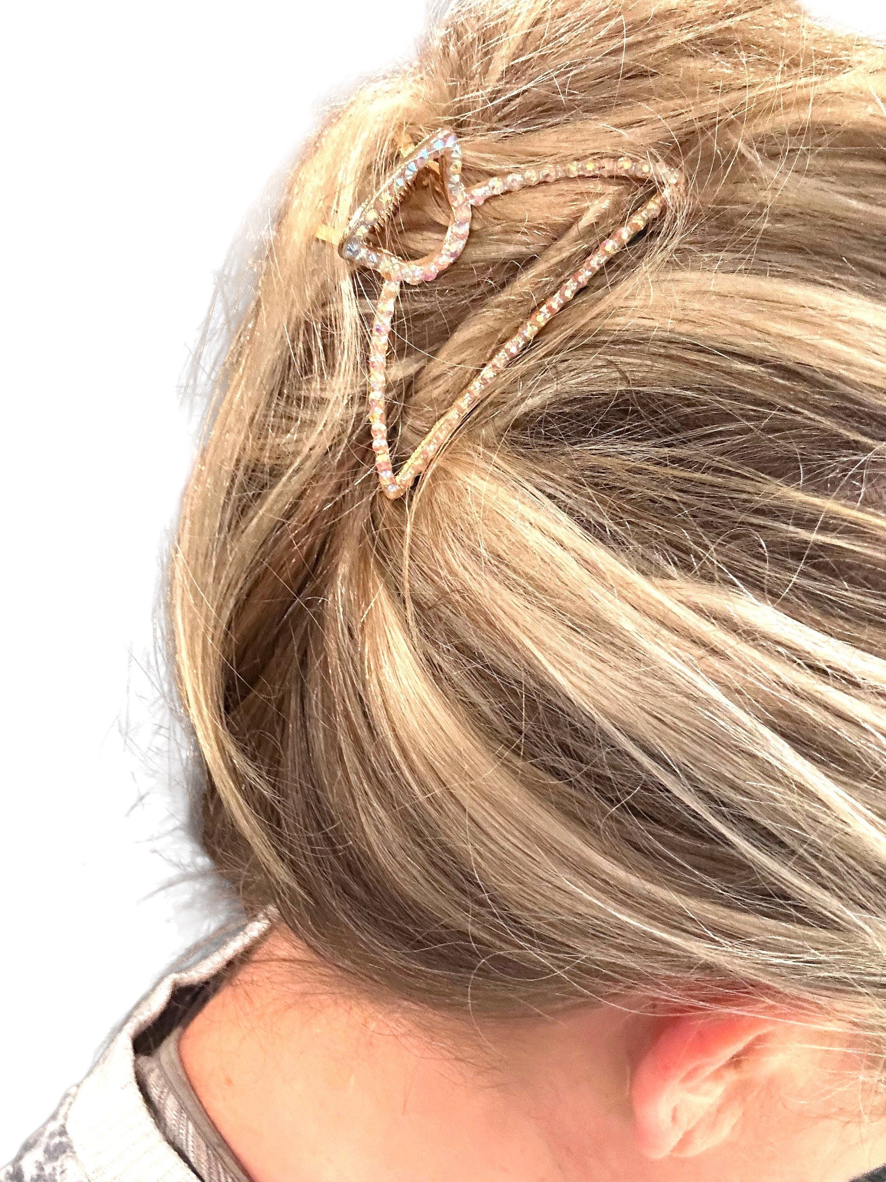 Rhinestone Hair Claw Clip, Strong Grip Bling Barrette