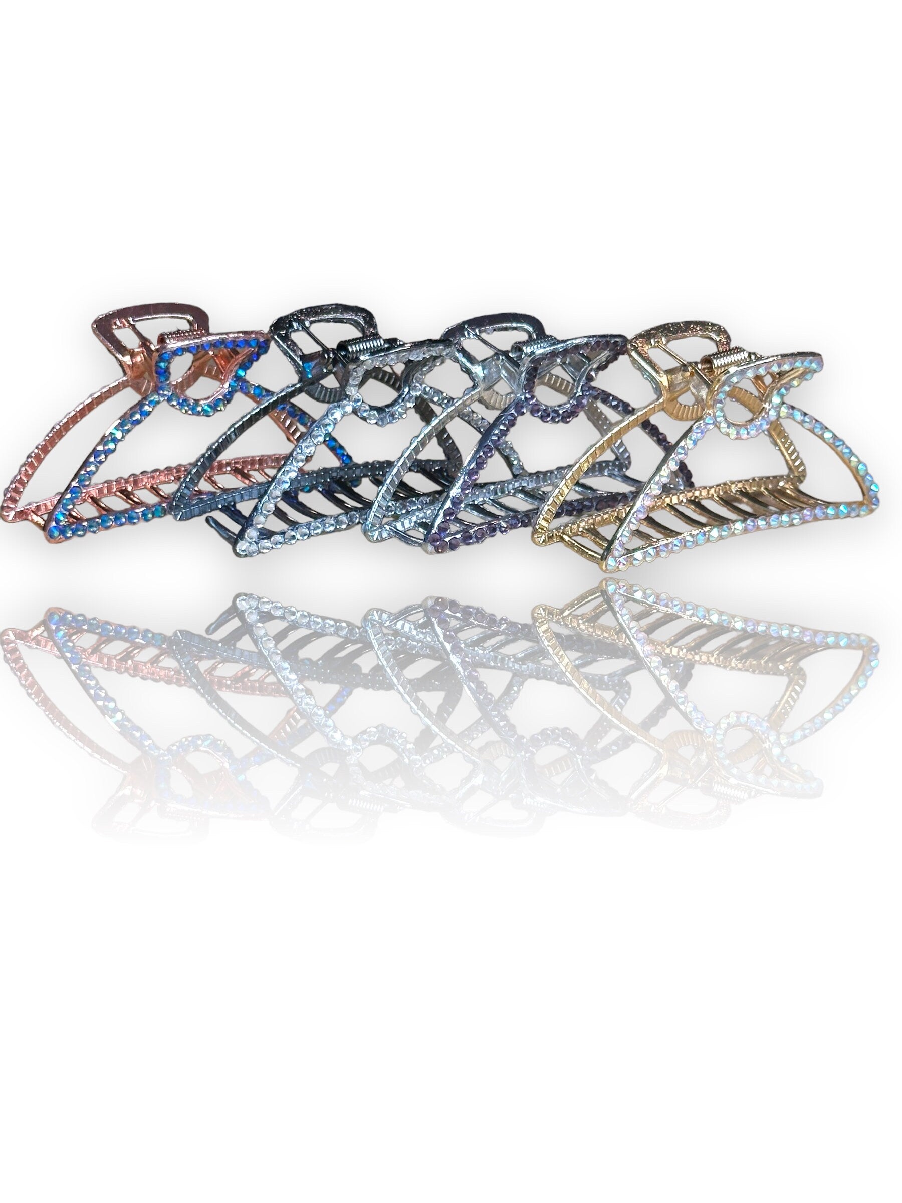 Rhinestone Hair Claw Clip, Strong Grip Bling Barrette