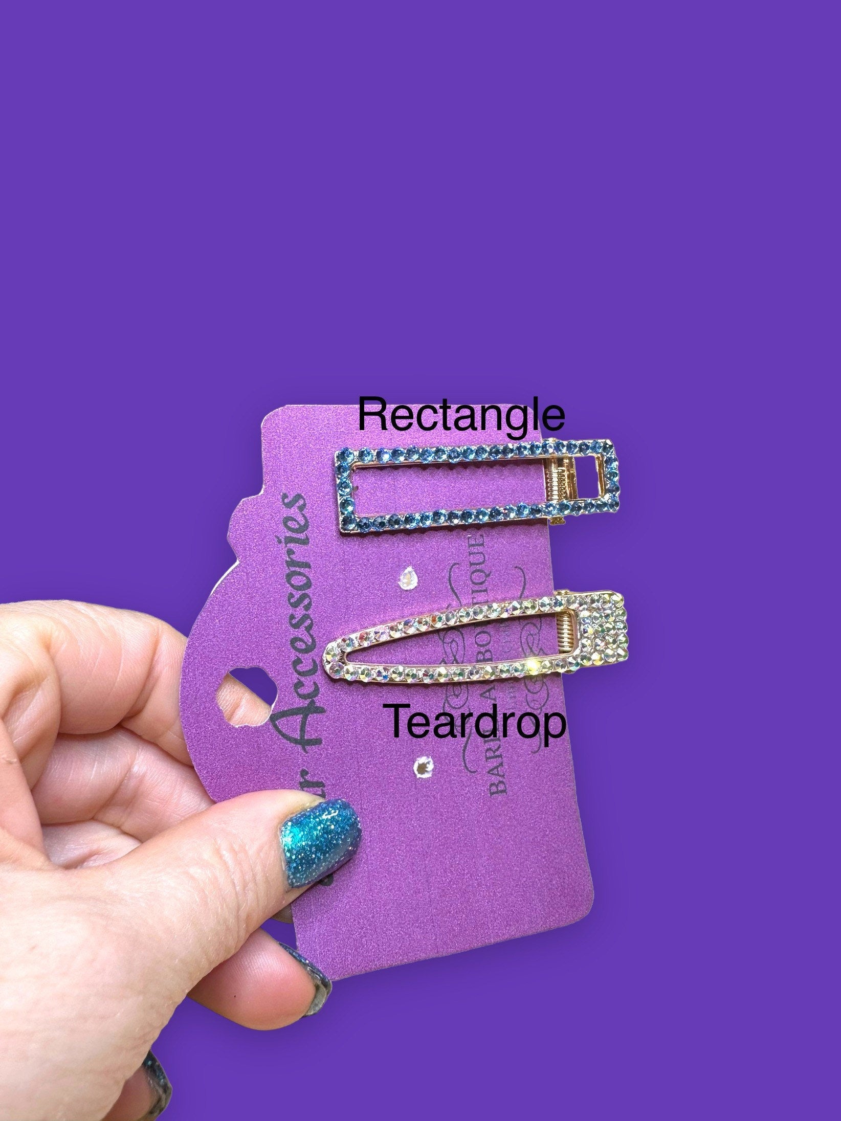 Sparkly Rhinestone Alligator Hair Clip, Bridal Barrette, bling hair accessory