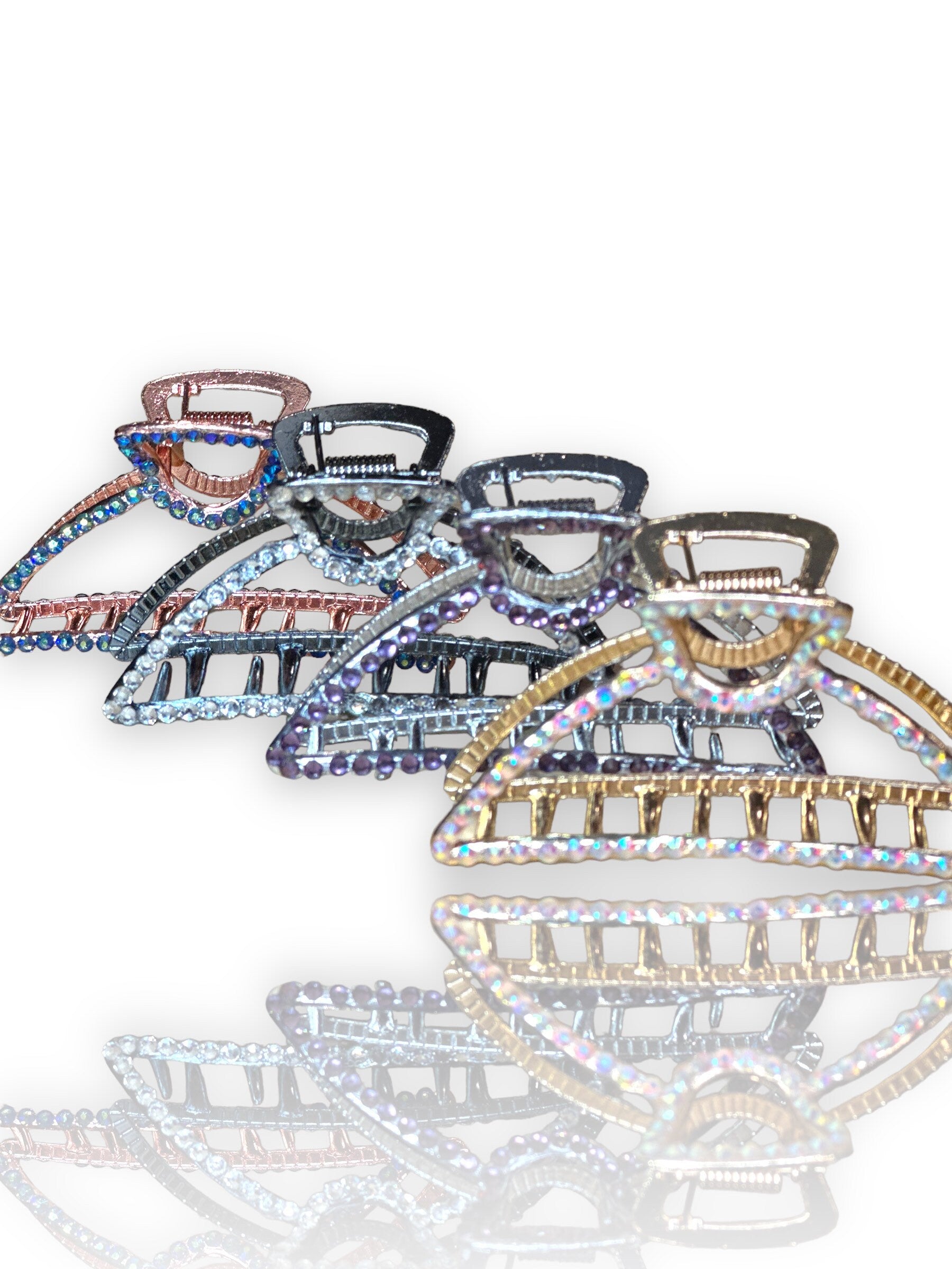 Rhinestone Hair Claw Clip, Strong Grip Bling Barrette