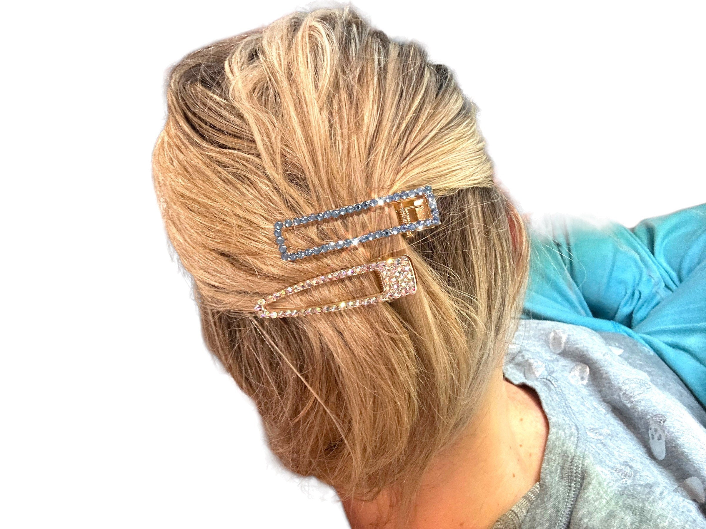 Sparkly Rhinestone Alligator Hair Clip, Bridal Barrette, bling hair accessory