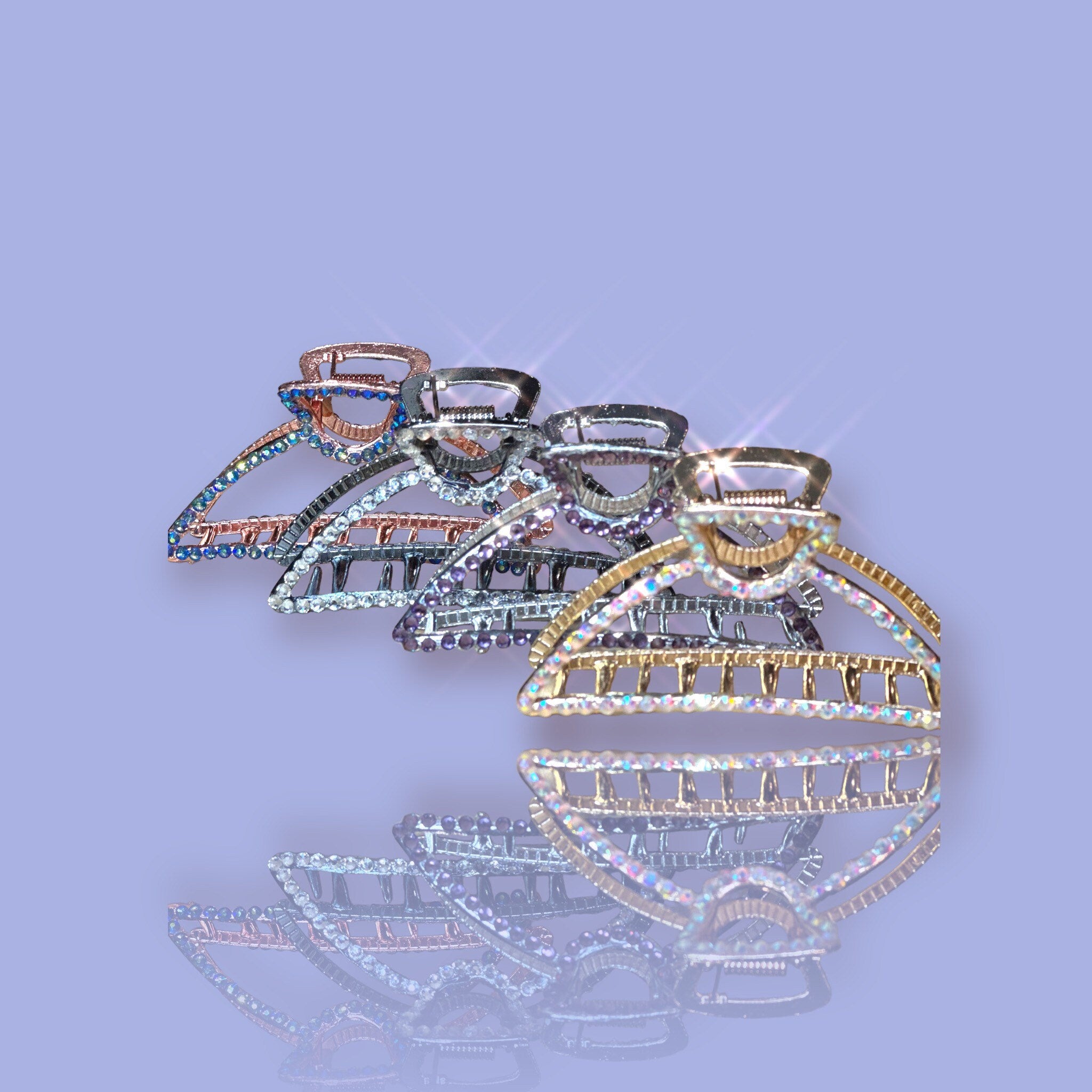 Rhinestone Hair Claw Clip, Strong Grip Bling Barrette