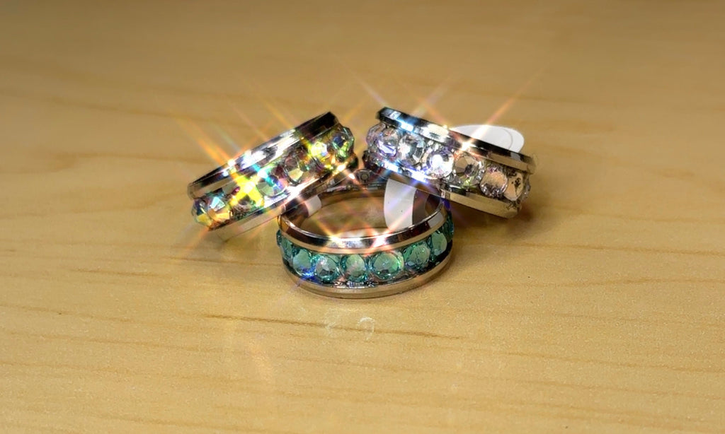 Sparkly Crystal Stainless Steel Ring - Sassy Bling Ring