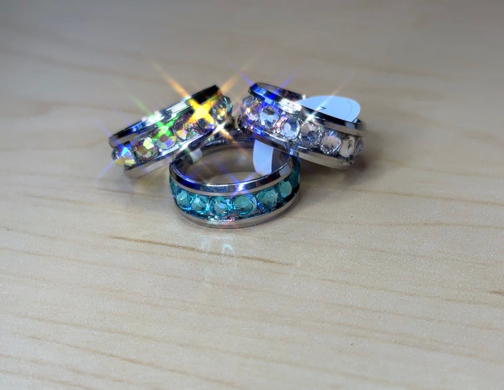 Sparkly Crystal Stainless Steel Ring - Sassy Bling Ring