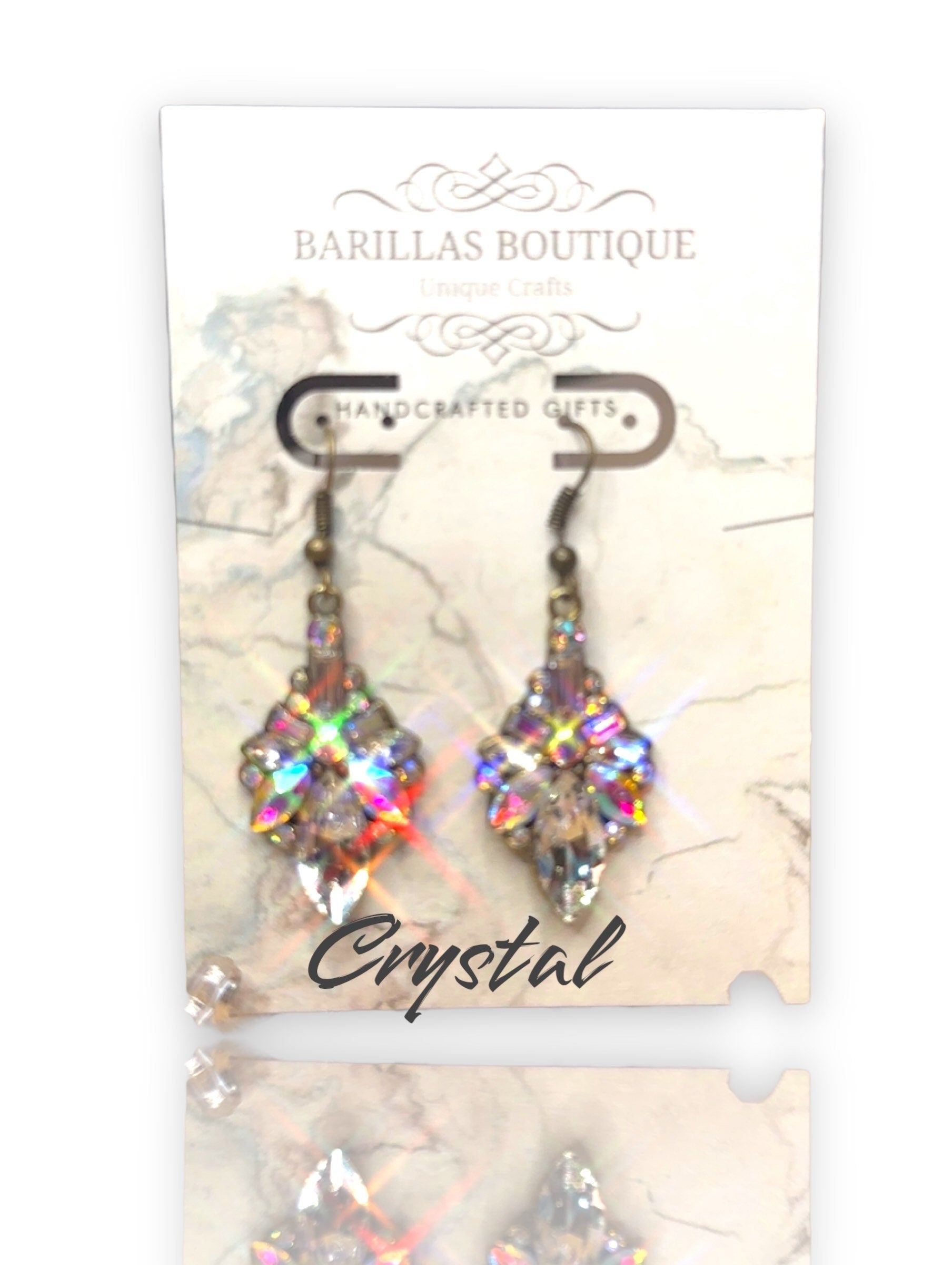 Sparkly Gemstone Statement Earrings – Surgical Steel