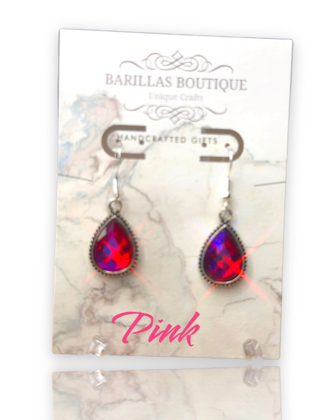 Sparkly Gemstone Statement Earrings – Surgical Steel