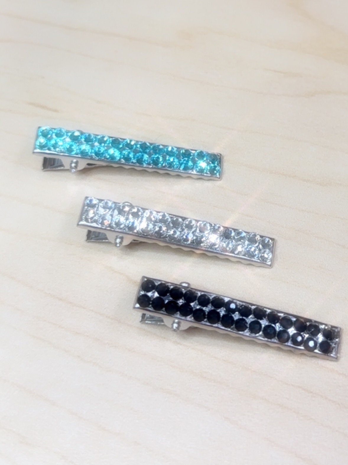 Sparkly Rhinestone Alligator Hair Clip, Bridal Barrette, bling hair accessory