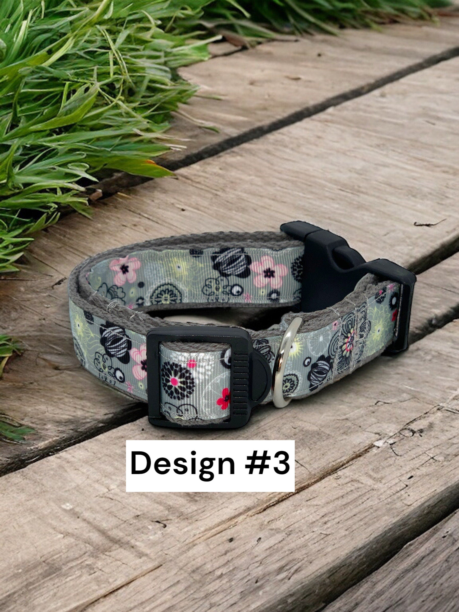 Custom Dog Collar | 1” Width | Unique Patterned Dog Collar | Small Medium Large Dogs | Nylon Webbing | Side Release Buckle | Handmade collar