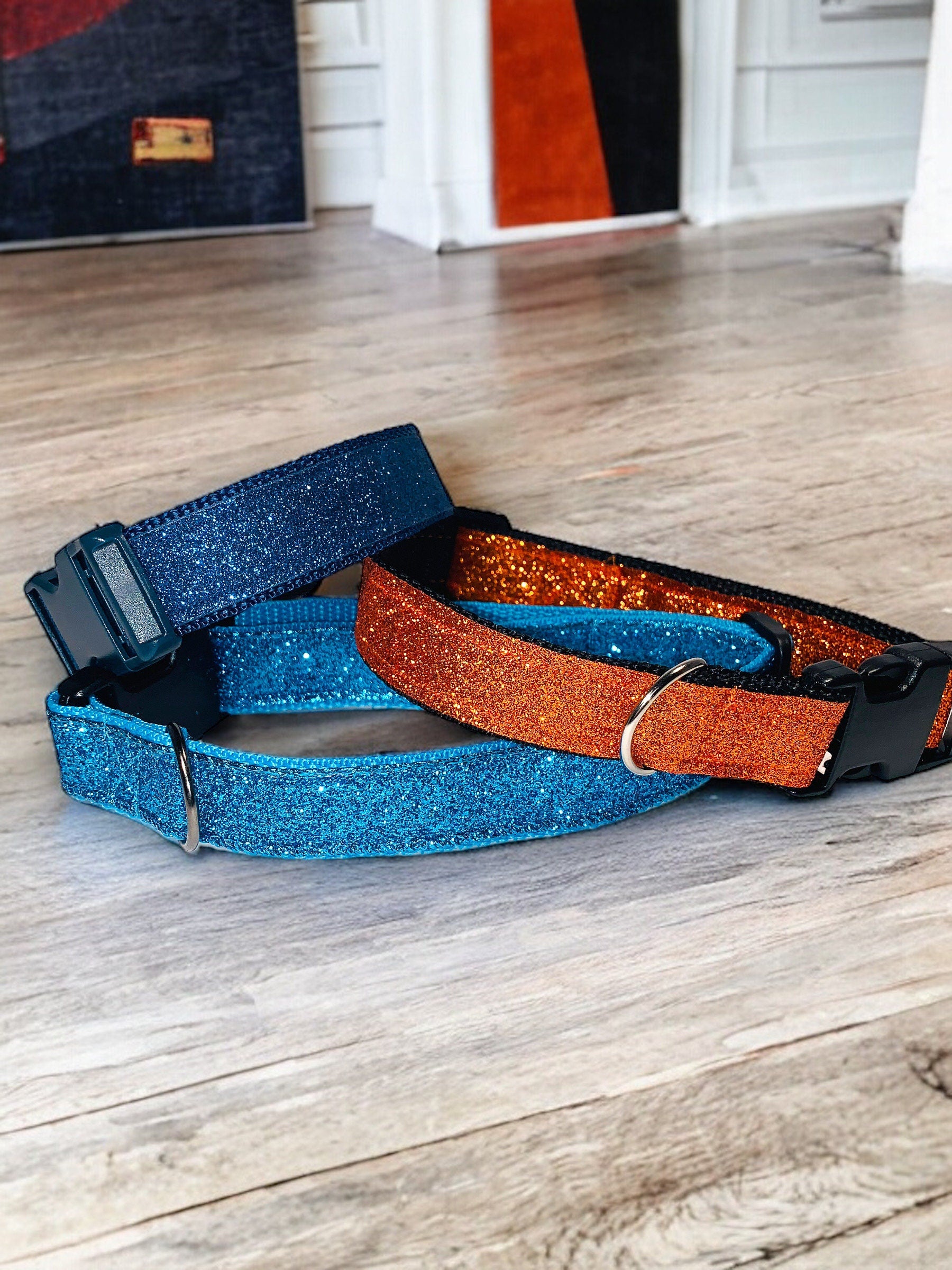 Sequin Sparkle Dog Collar | Adjustable Glam Collar for dogs xs-xl