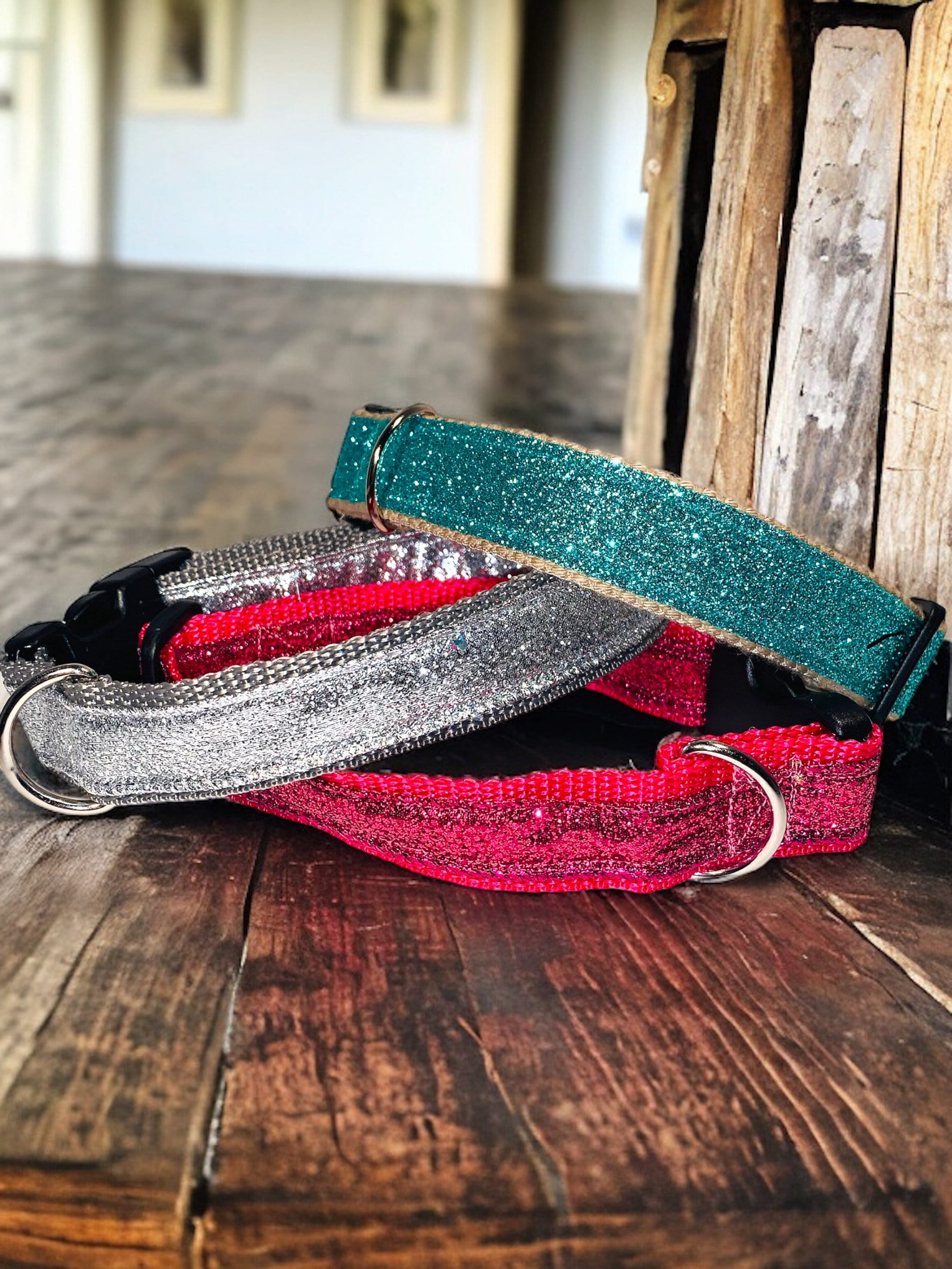 Sequin Sparkle Dog Collar | Adjustable Glam Collar for dogs xs-xl