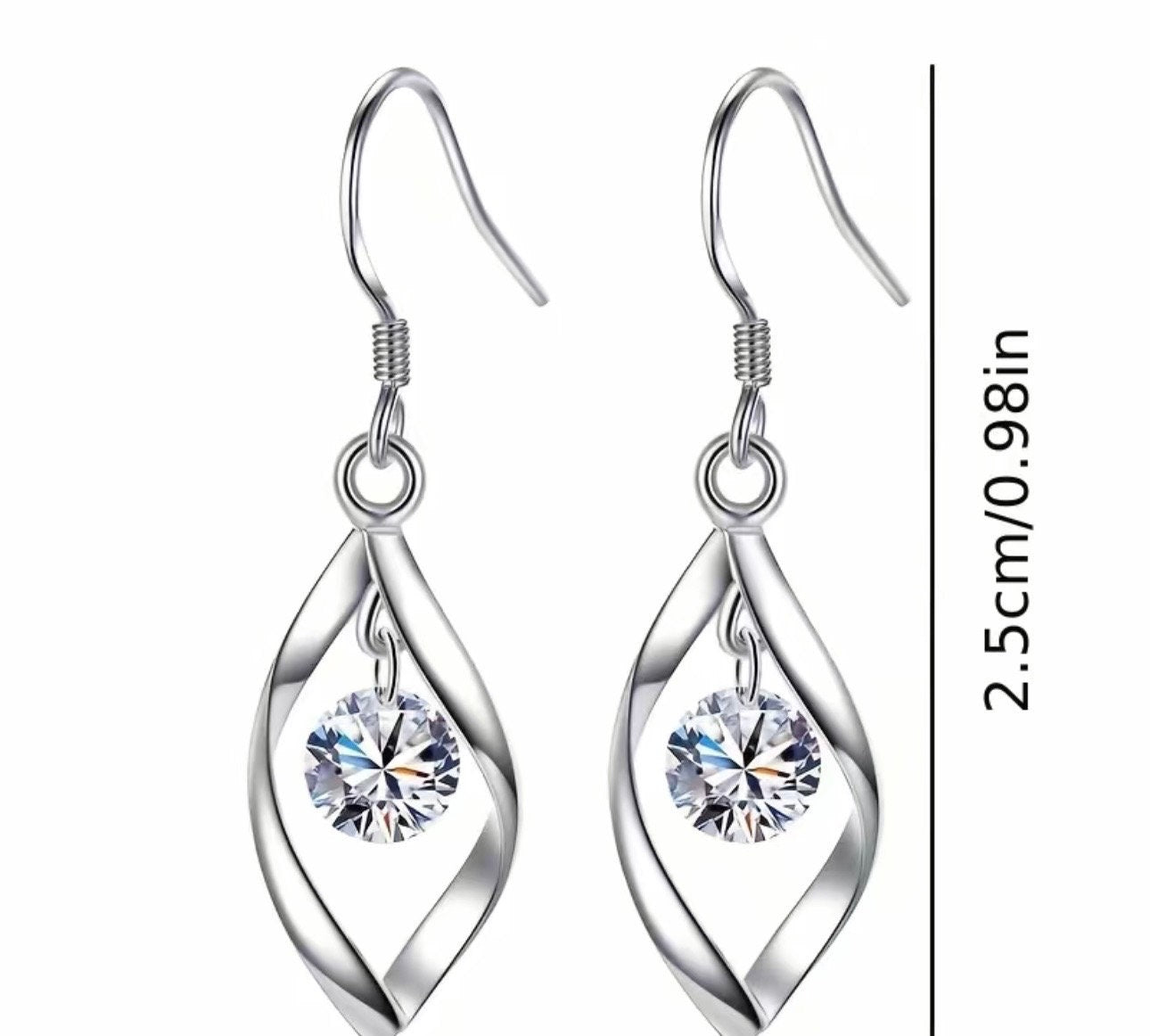 Sterling Silver Zircon Drop Earrings: Bohemian Tassel Jewelry