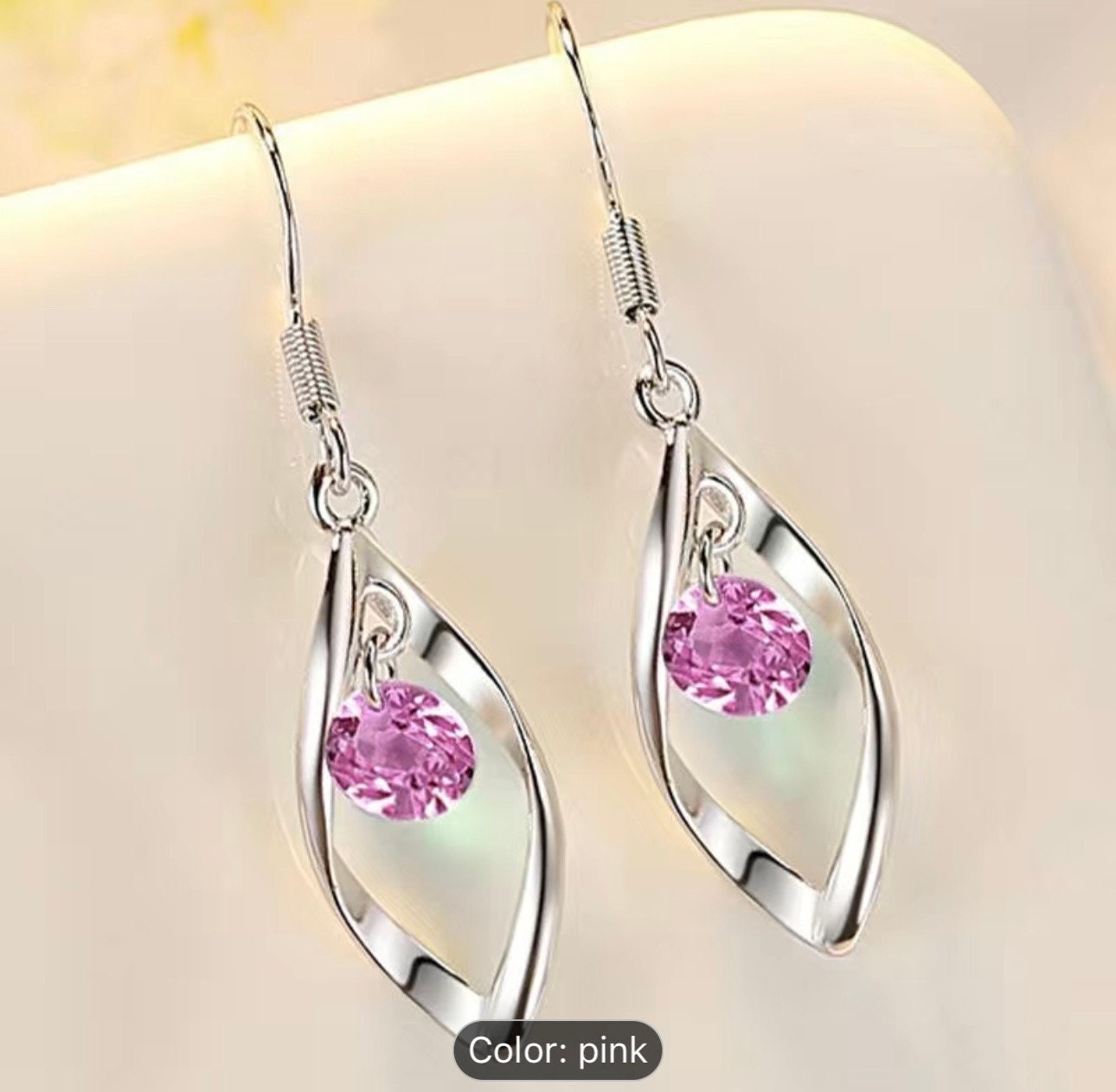 Sterling Silver Zircon Drop Earrings: Bohemian Tassel Jewelry