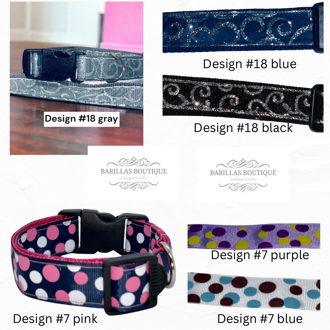 Custom Dog Collar | 1” Width | Unique Patterned Dog Collar | Small Medium Large Dogs | Nylon Webbing | Side Release Buckle | Handmade collar