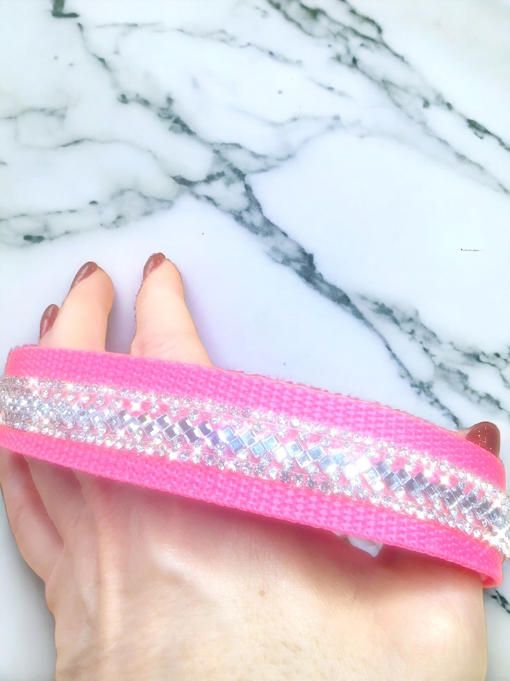 Rhinestone Sparkle Dog Collar – Glam Crystal Bling, Adjustable Fit