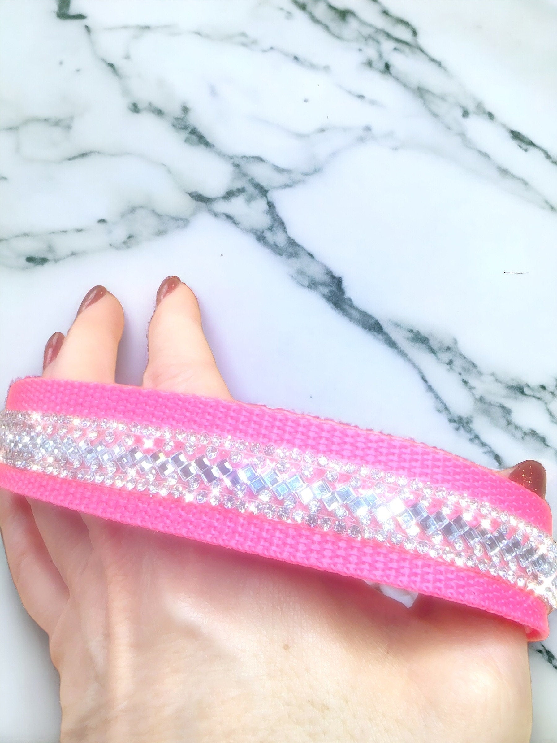 Rhinestone Sparkle Dog Collar – Glam Crystal Bling, Adjustable Fit