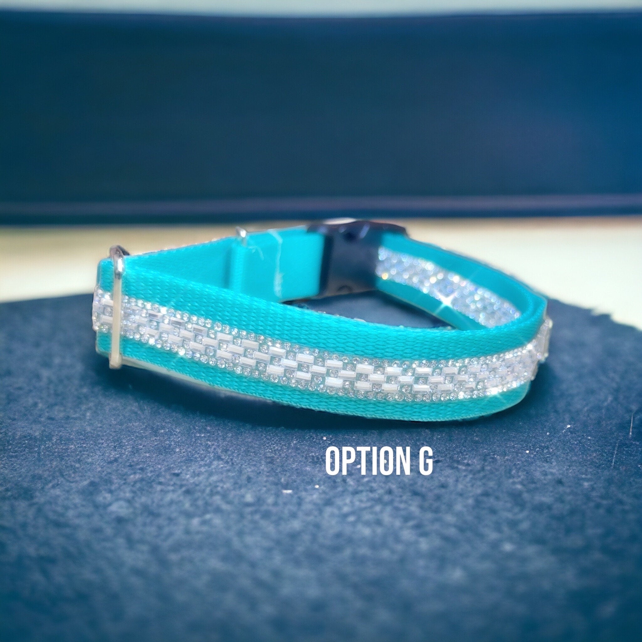 Rhinestone Sparkle Dog Collar – Glam Crystal Bling, Adjustable Fit