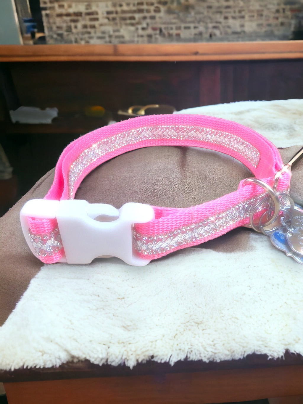 Rhinestone Sparkle Dog Collar – Glam Crystal Bling, Adjustable Fit