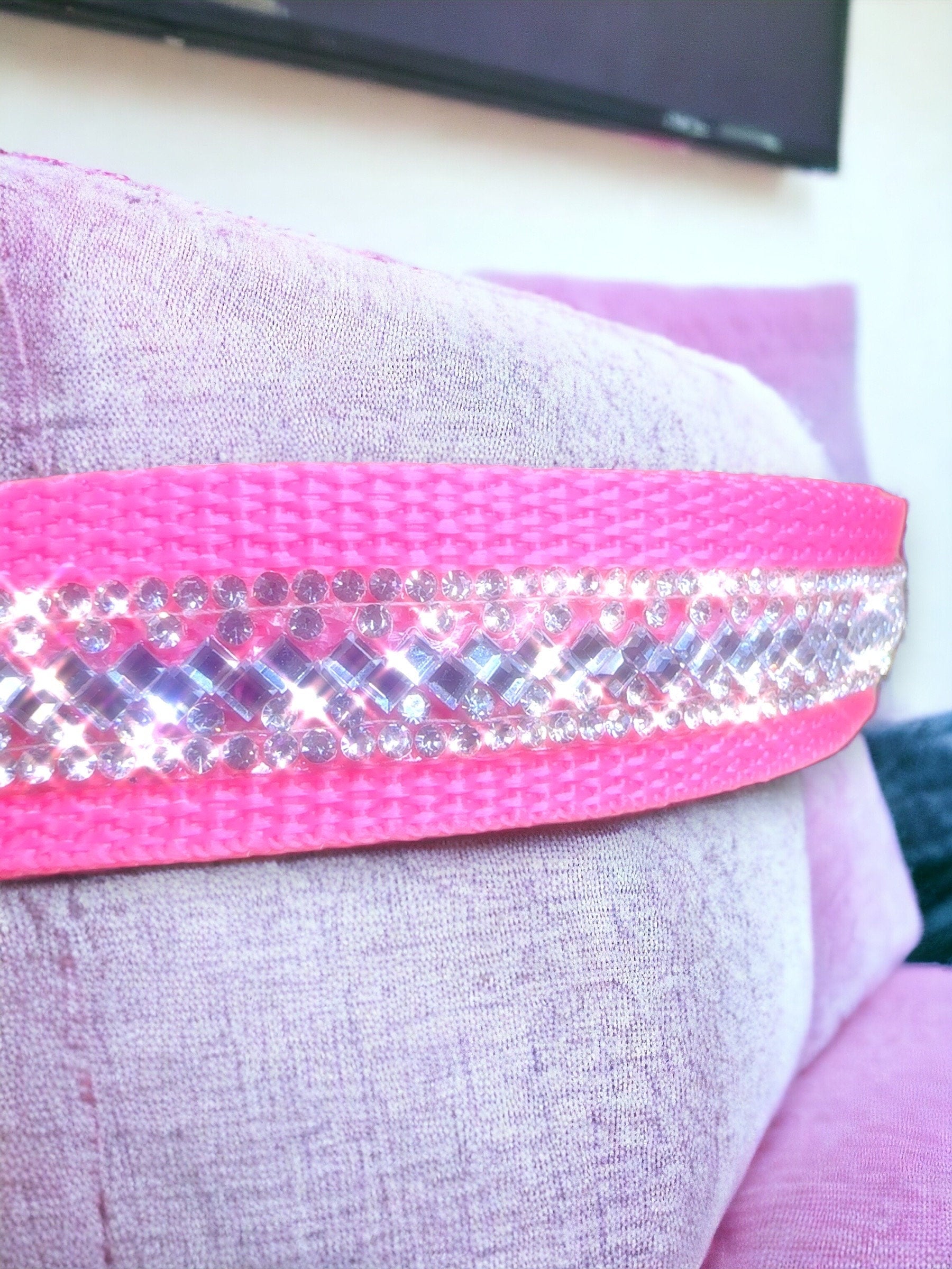 Rhinestone Sparkle Dog Collar – Glam Crystal Bling, Adjustable Fit