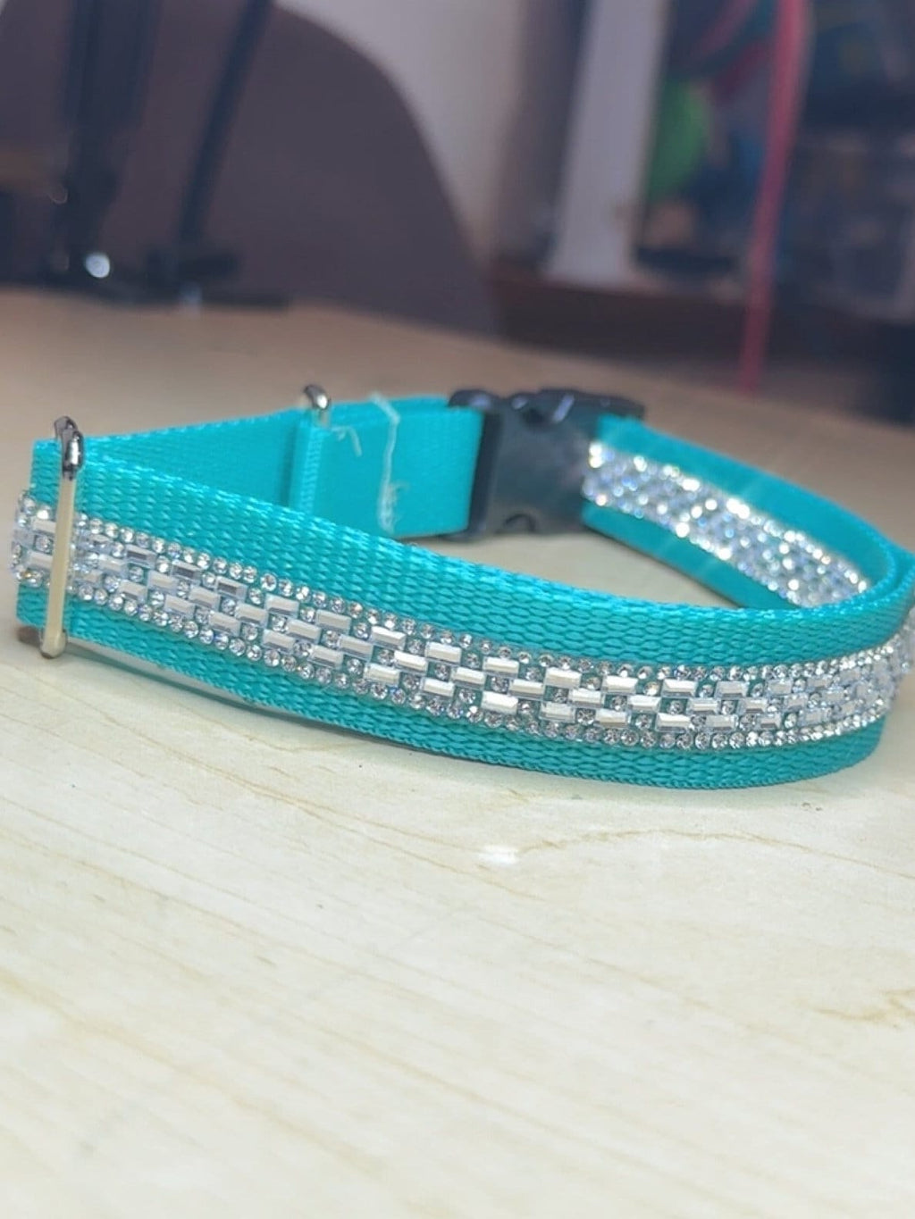 Rhinestone Sparkle Dog Collar – Glam Crystal Bling, Adjustable Fit