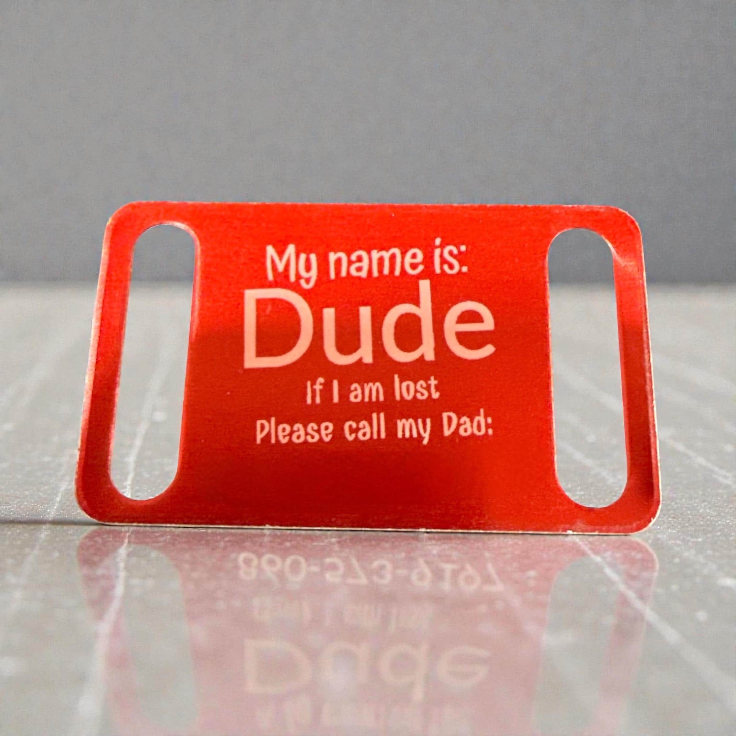 Custom Engraved Slide-On Dog Collar ID Plate: Add-On Only