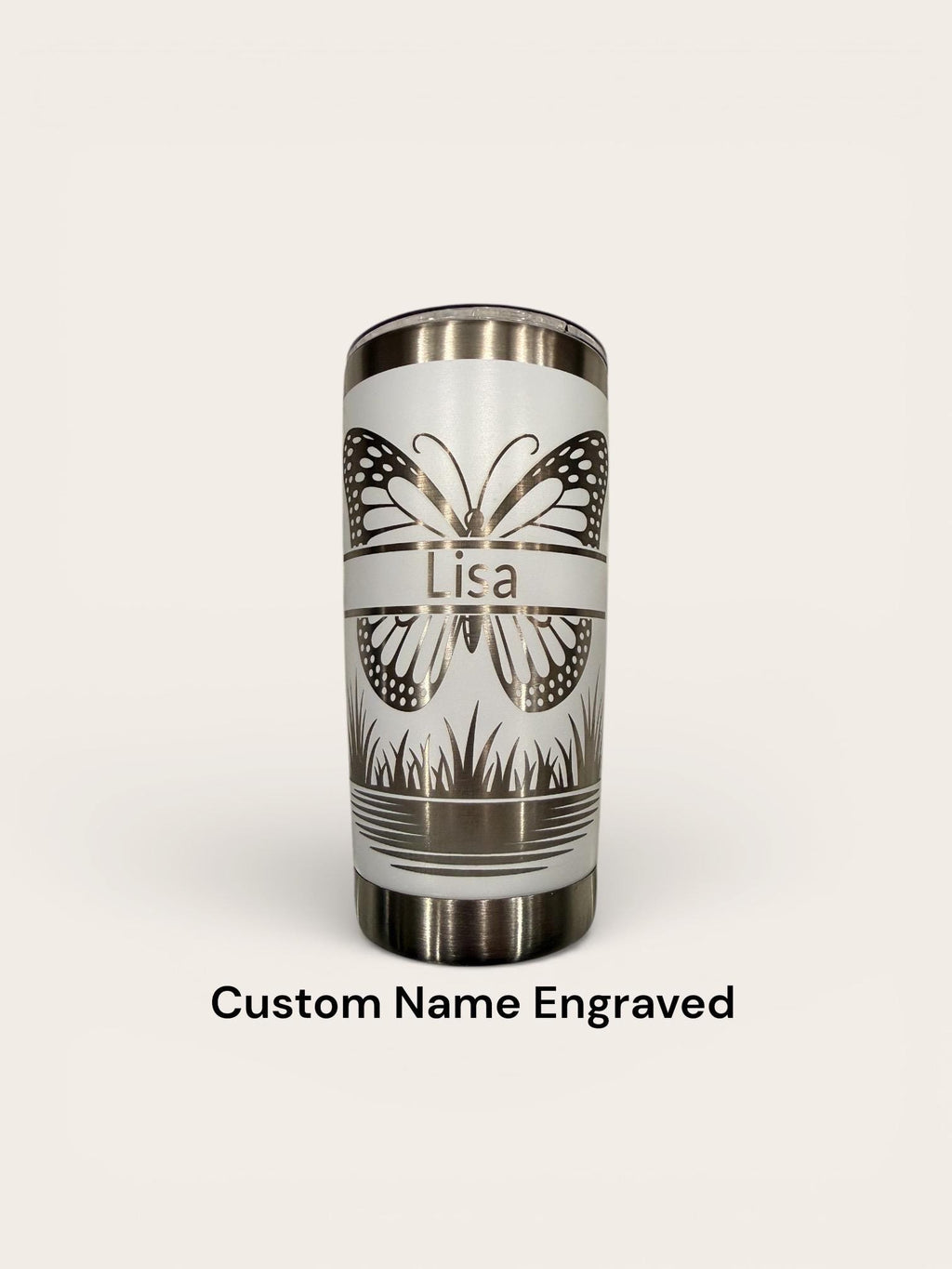 Personalized Butterfly Tumbler | Custom Personalized Tumblers | Glitter Tumblers | Rhinestone Tumblers with Name