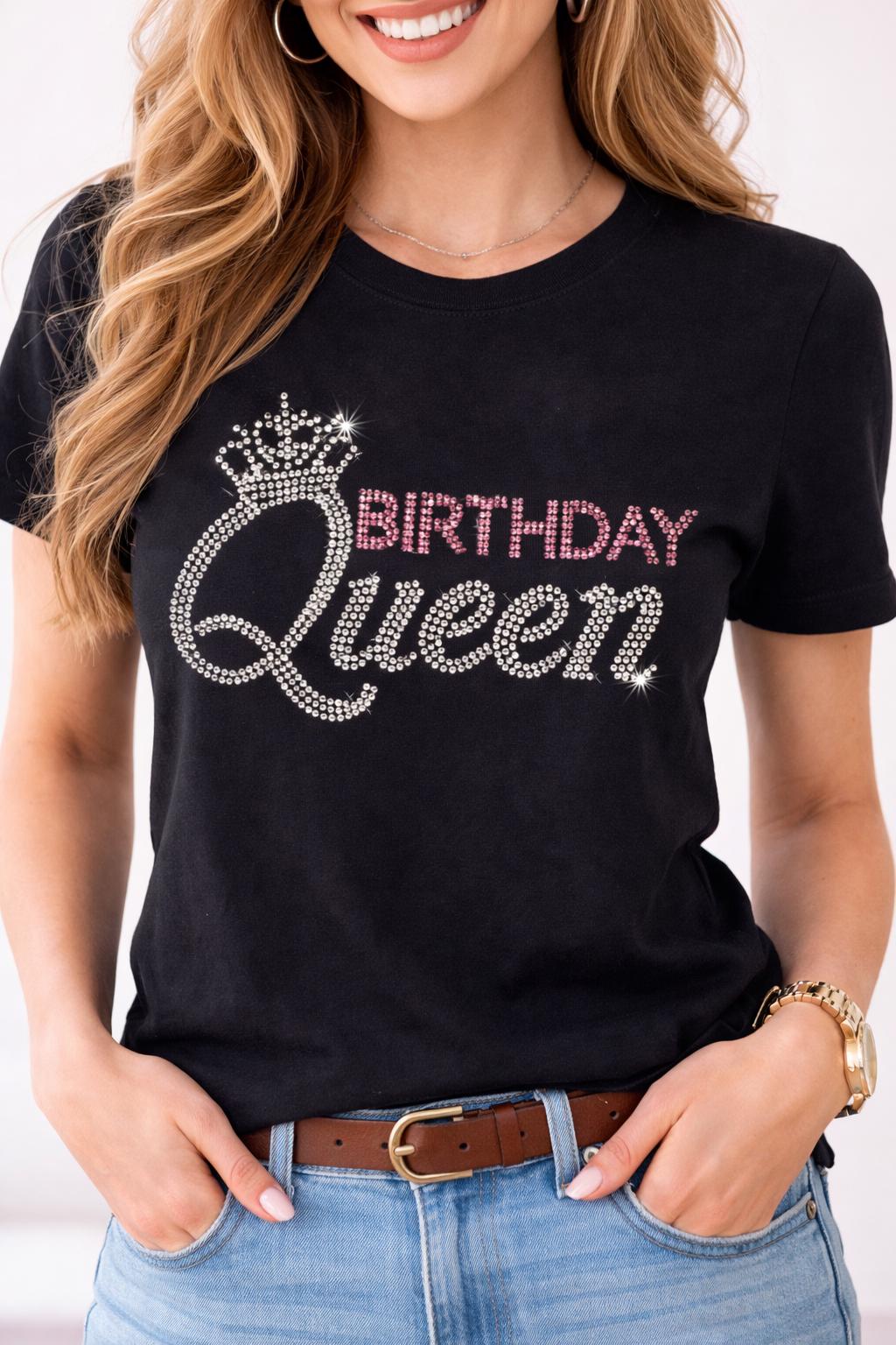 Princess Birthday Queen Rhinestone Shirt