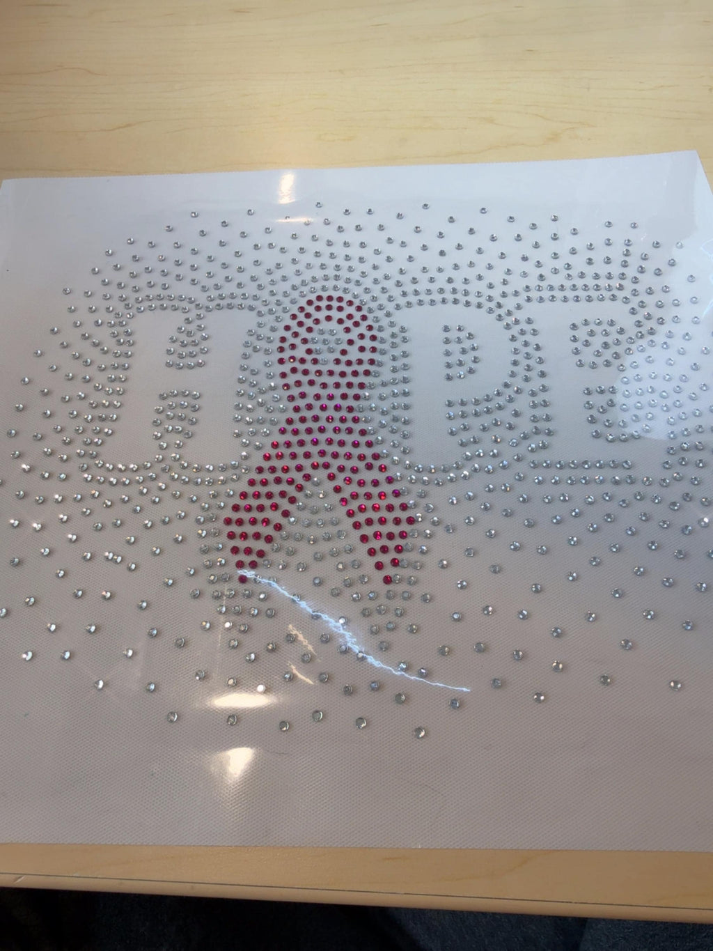 HOPE Breast Cancer Rhinestone Heat Transfer | Pink Ribbon Bling Iron On Transfer | Breast Cancer Awareness Shirt Transfer | 10.17x6.44
