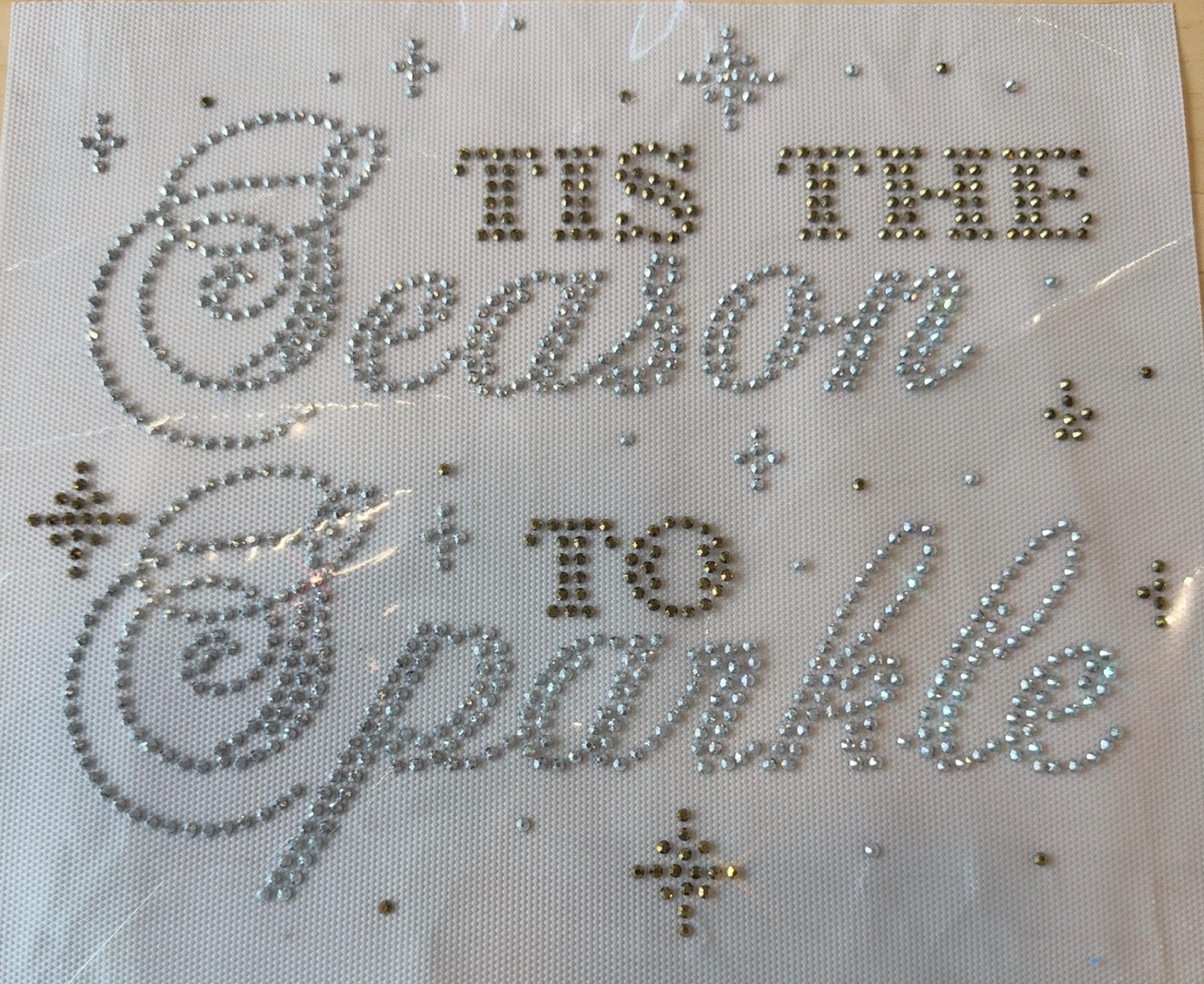 Tis The Season To Sparkle Rhinestone Heat Transfer | DIY Christmas Bling