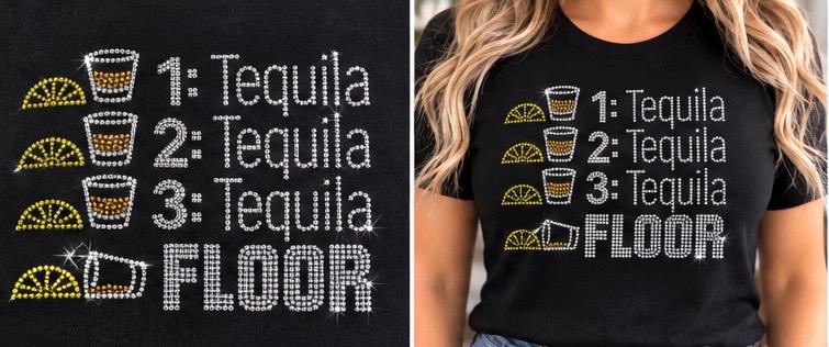 Funny Drinking Rhinestone Shirt for Women, Sparkly Cocktail Tee, Sassy Wine Shirt, Bling Girls Night Shirt, Choose Your Design