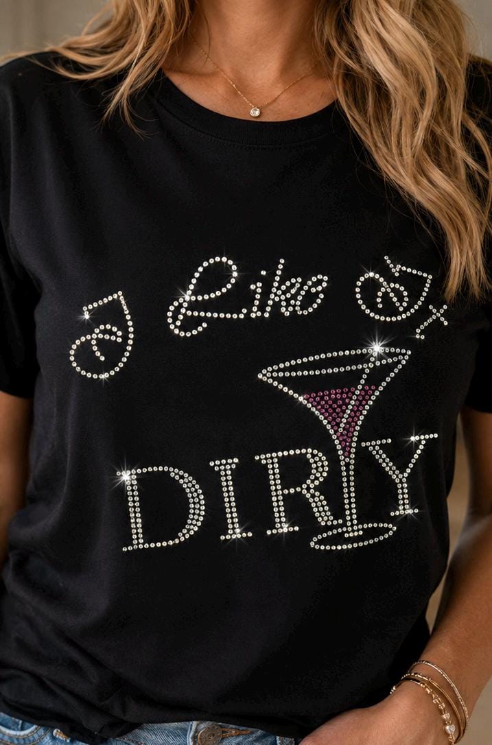 Funny Drinking Rhinestone Shirt for Women, Sparkly Cocktail Tee, Sassy Wine Shirt, Bling Girls Night Shirt, Choose Your Design