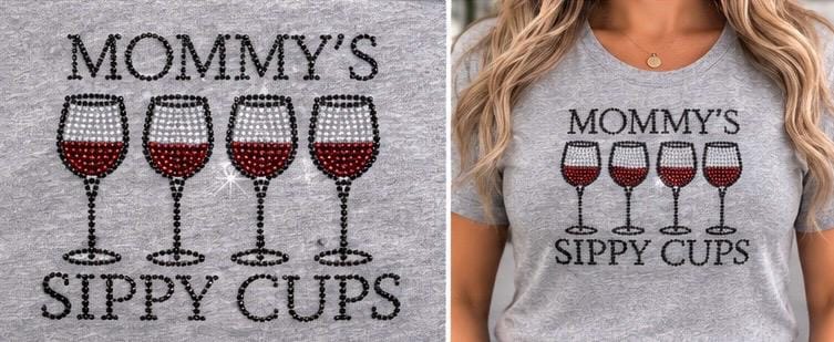 Funny Drinking Rhinestone Shirt for Women, Sparkly Cocktail Tee, Sassy Wine Shirt, Bling Girls Night Shirt, Choose Your Design