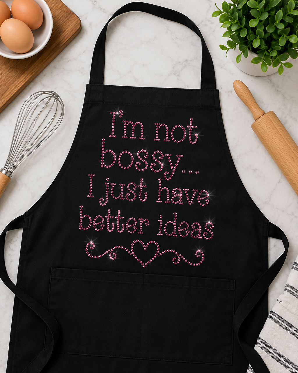 Custom Rhinestone Transfer | Personalized Word or Phrase | Hot-Fix Iron-On Transfer