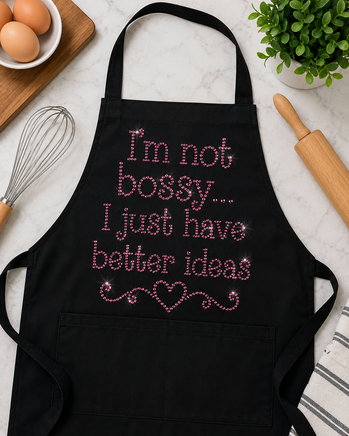 Custom Rhinestone Transfer | Personalized Word or Phrase | Hot-Fix Iron-On Transfer
