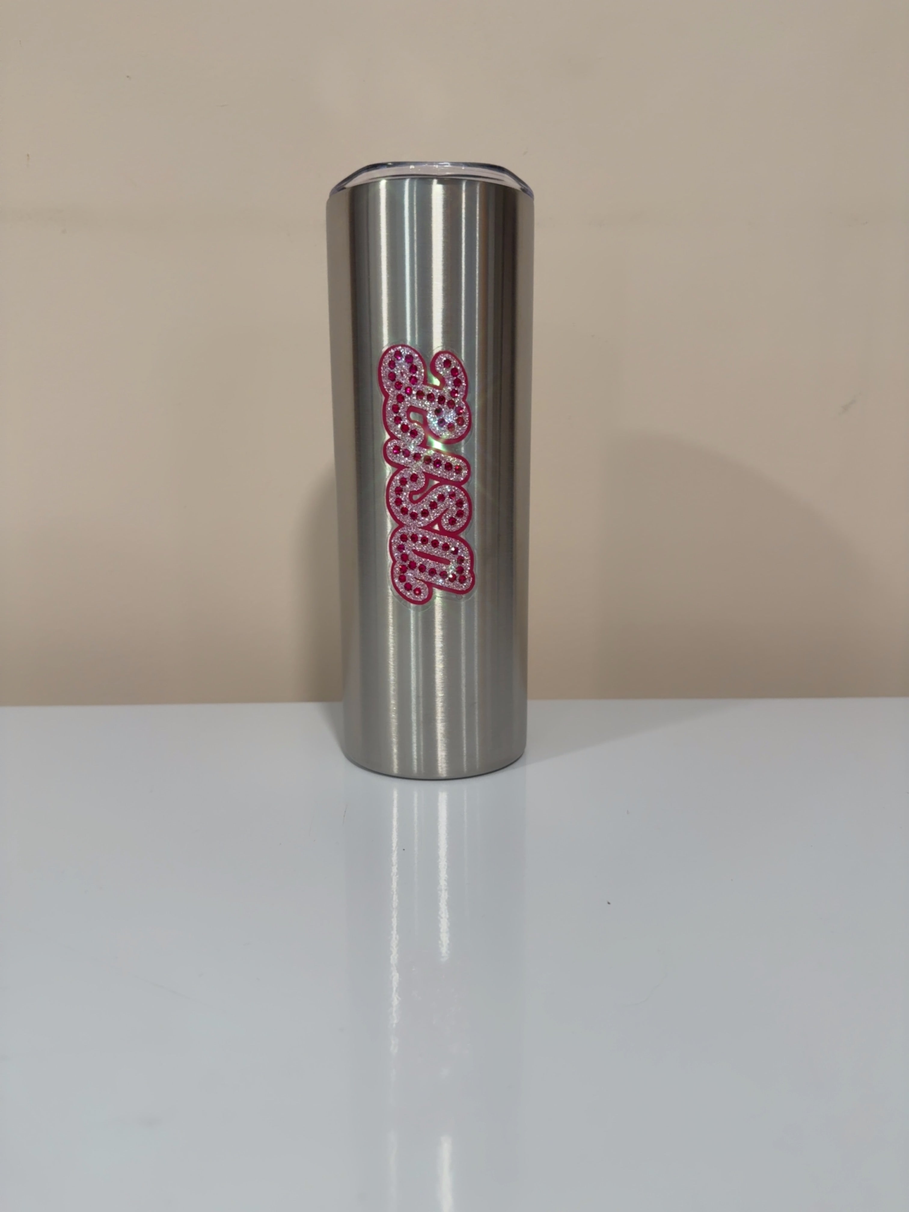 Personalized Rhinestone 20oz Tumbler – Choose Style, Colors & Custom Name