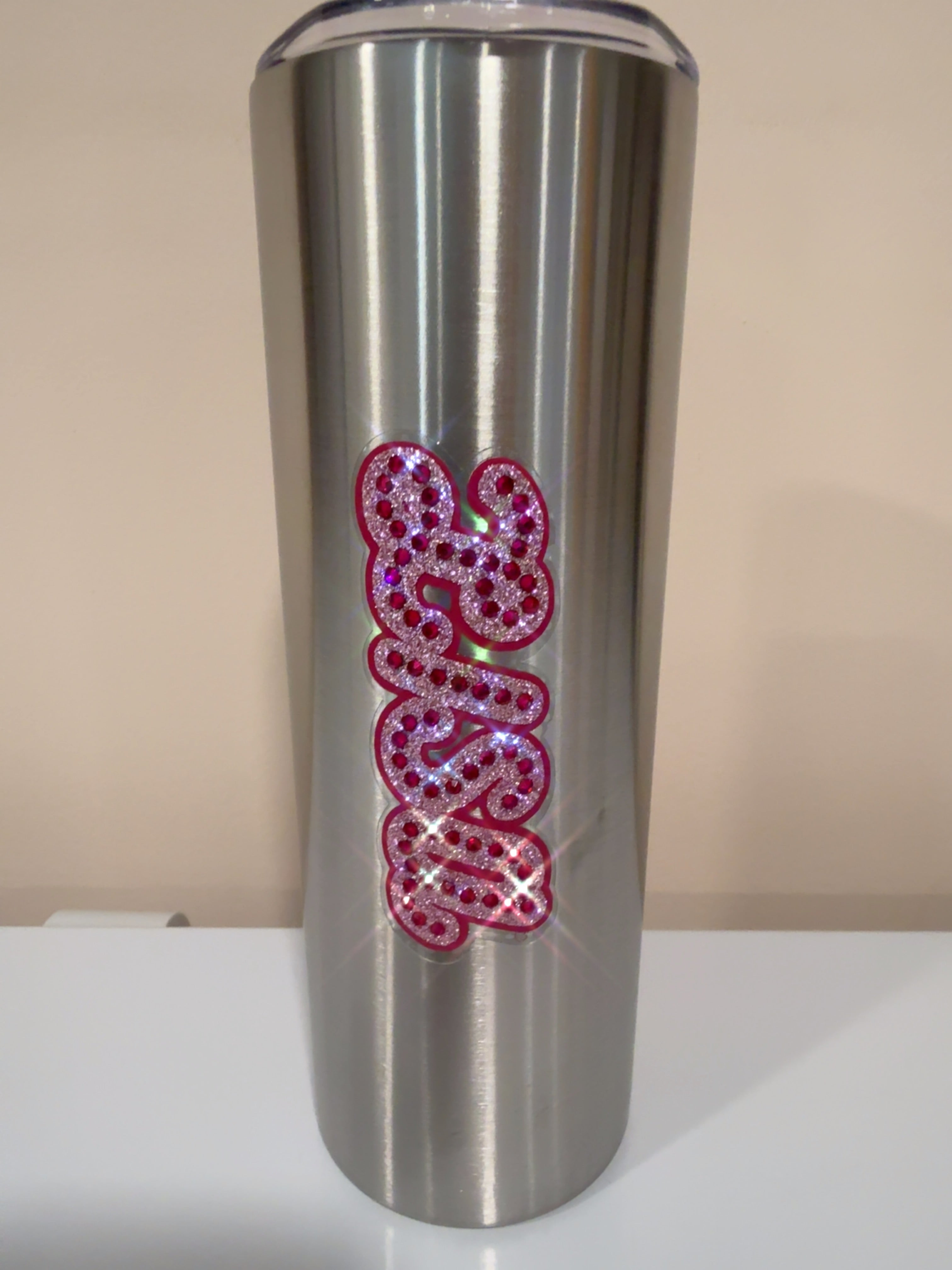 Personalized Rhinestone 20oz Tumbler – Choose Style, Colors & Custom Name