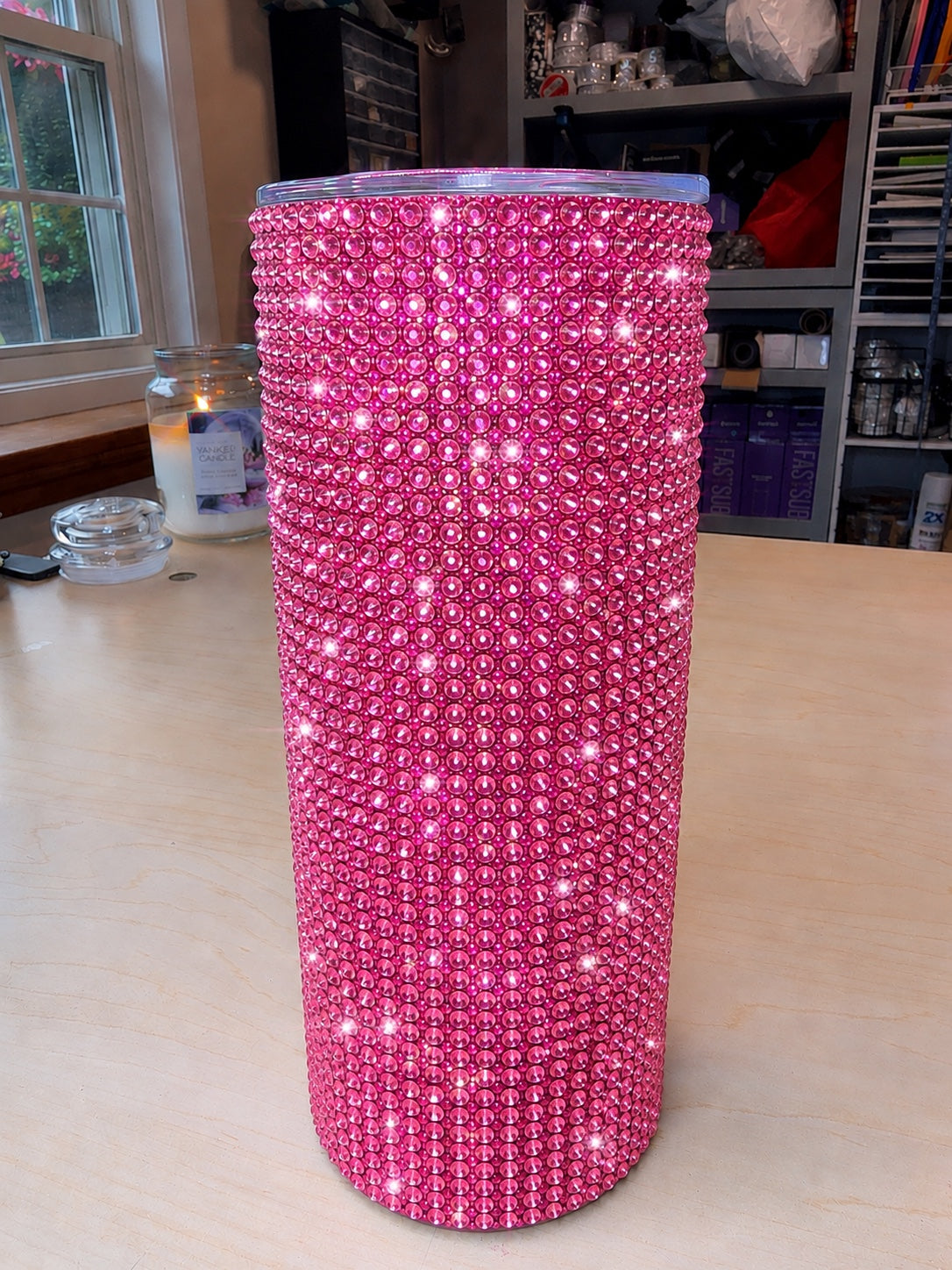 Luxury Hand Rhinestone Tumbler | 20 oz Stainless Steel Skinny Cup